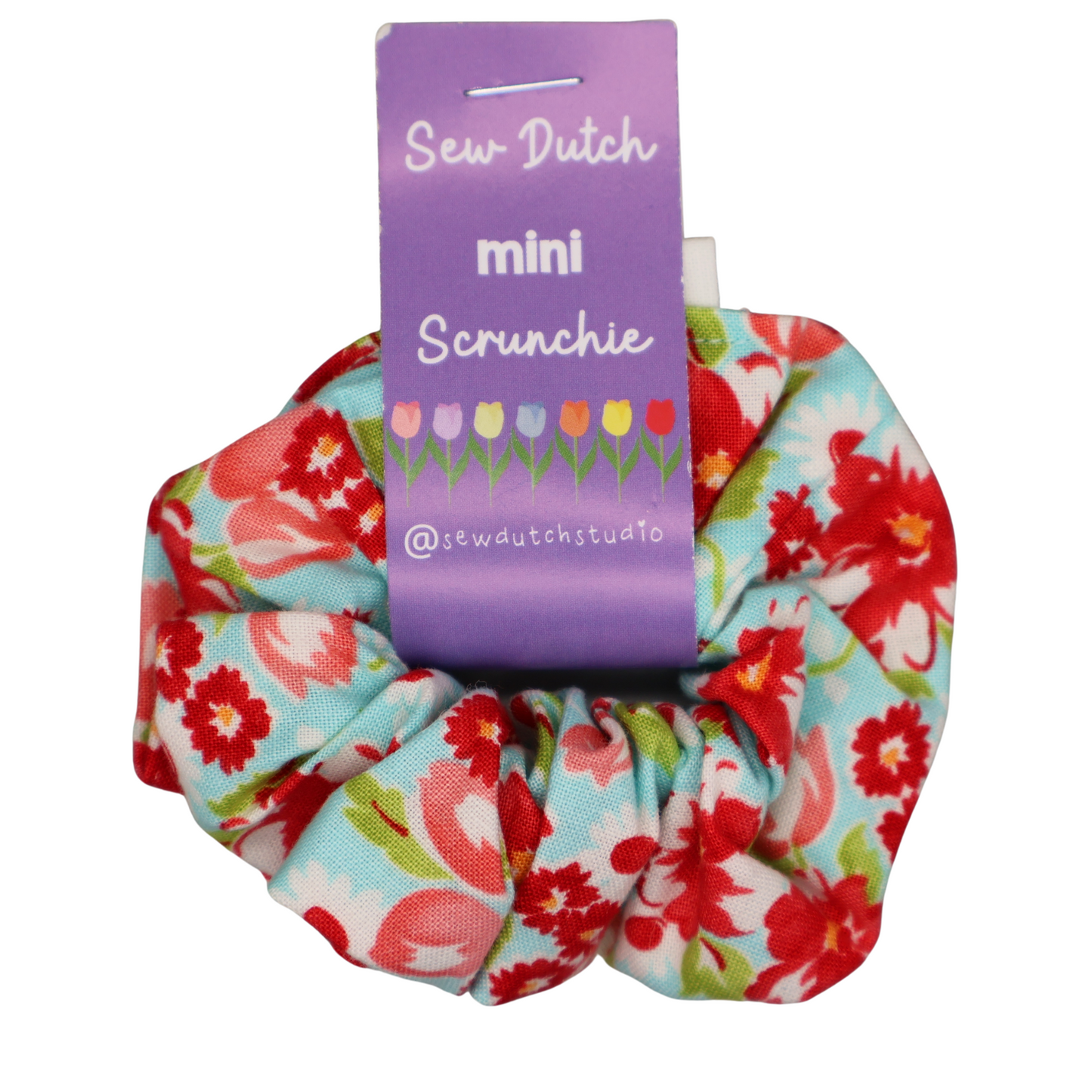 Mini Sakura light blue scrunchie