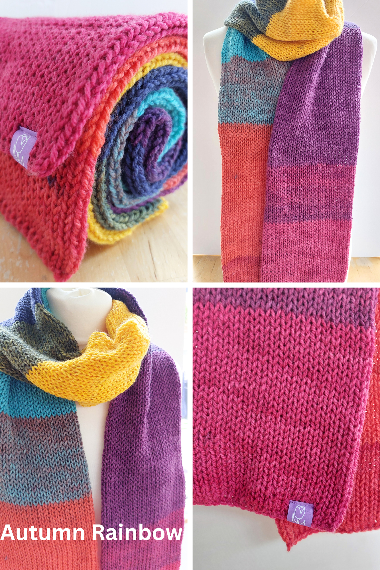 Autumn Rainbow Scarf