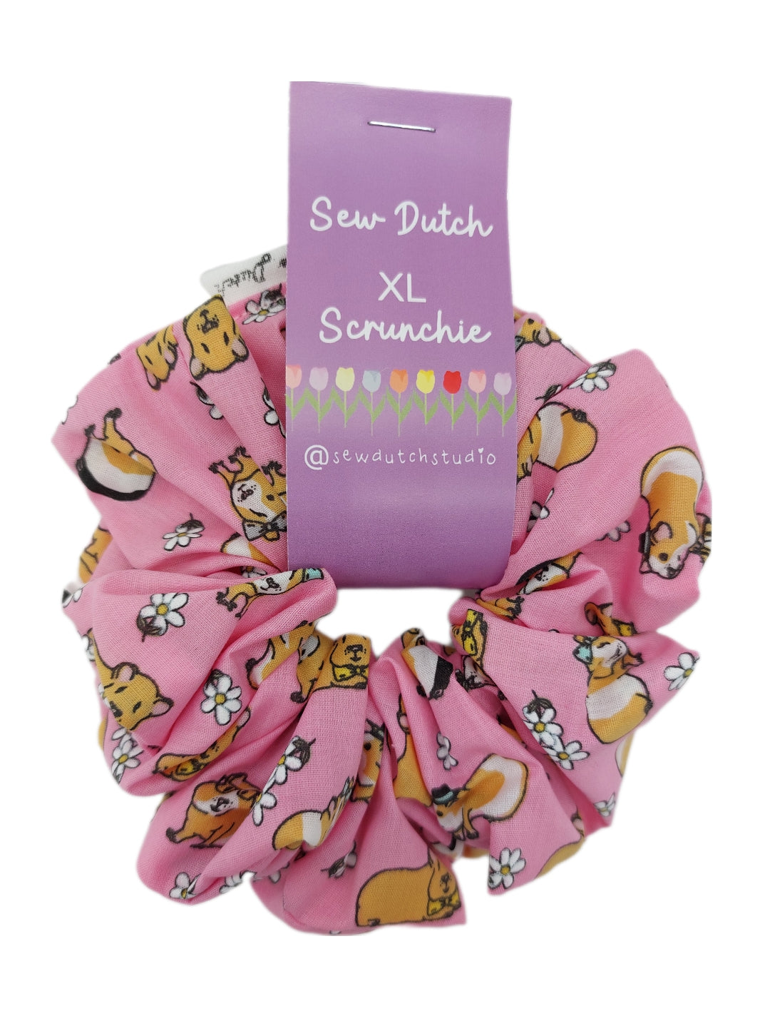 XL Purple Guinea Pig Scrunchie