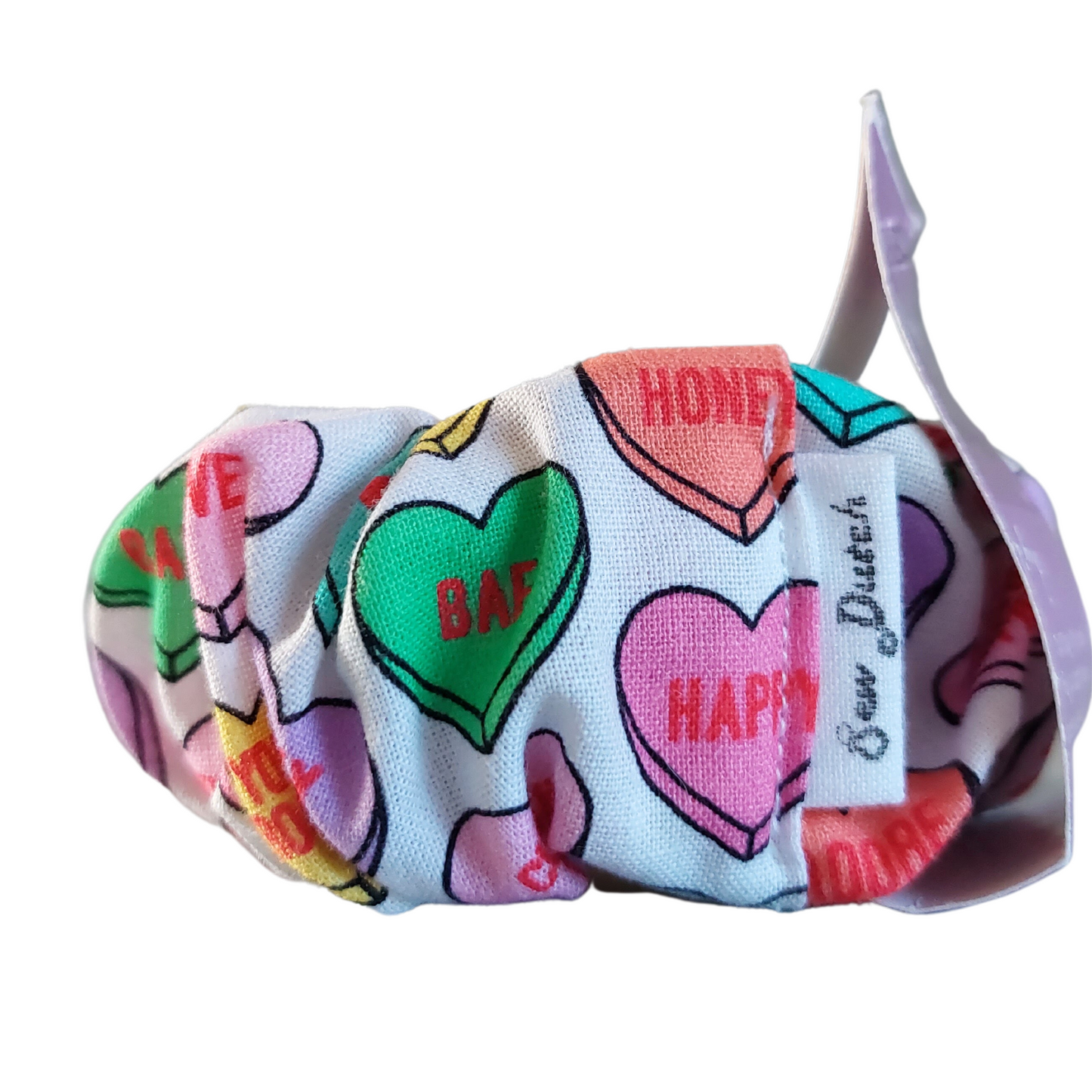 Wide elastic love hearts