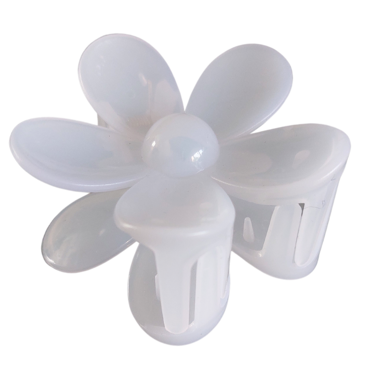 White Translucent Daisy Hair Claw