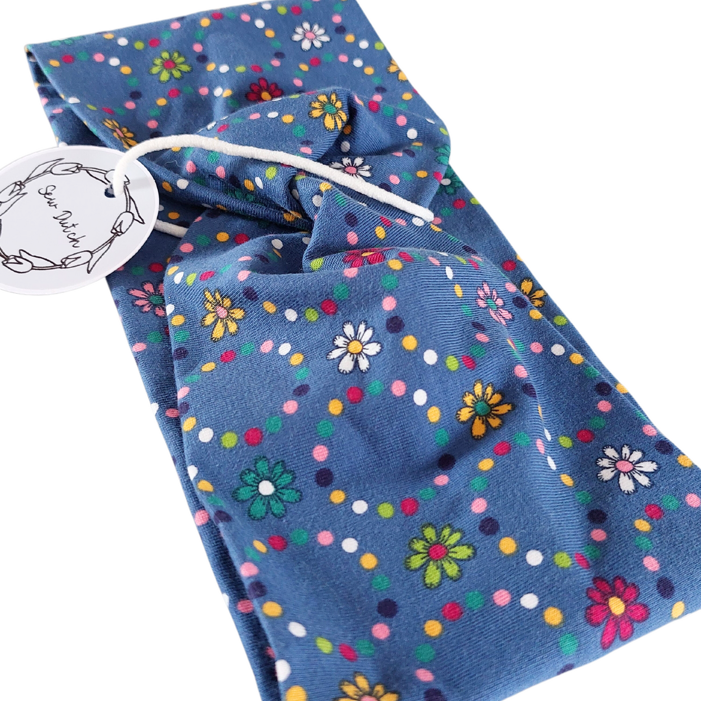 Twisted Headband Blue Daisy