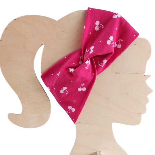 Twisted Headband Pink Cherry
