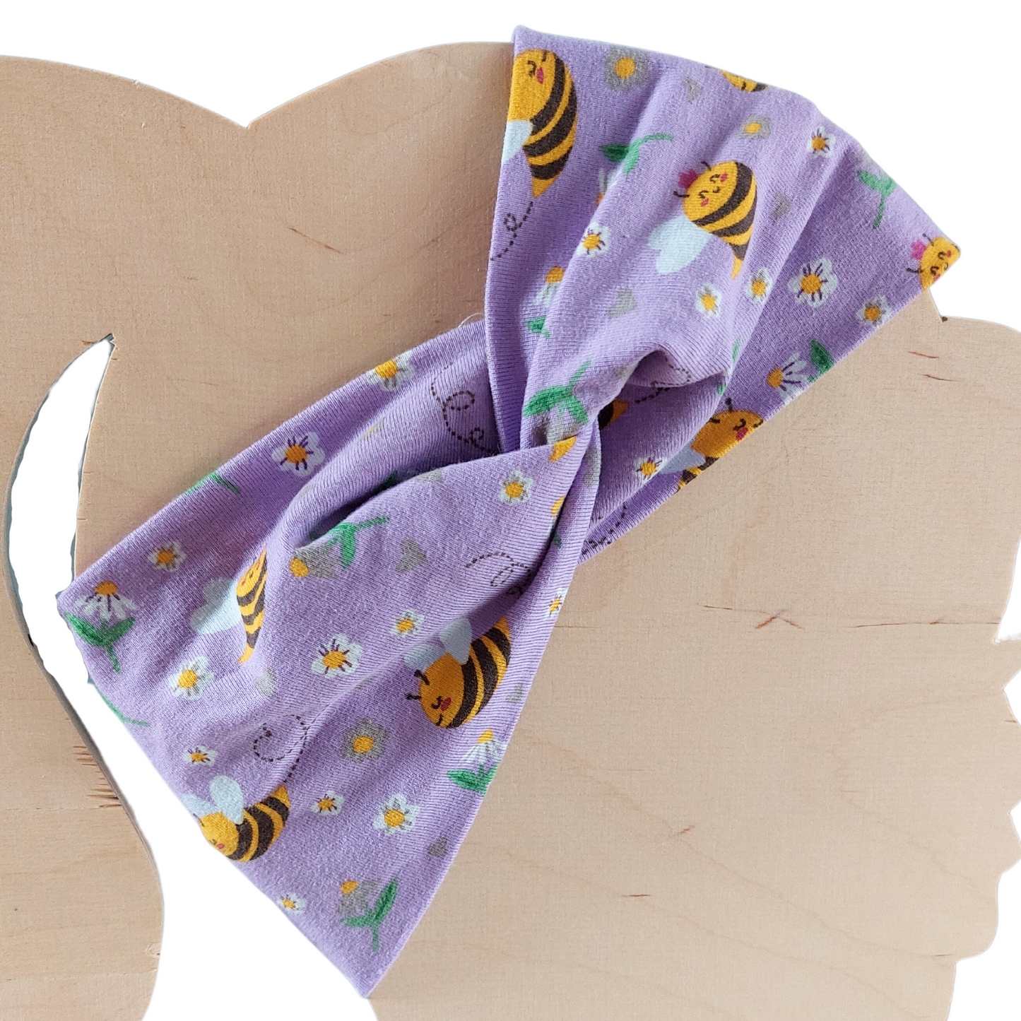 Twisted Headband Lilac Buzzy Bees