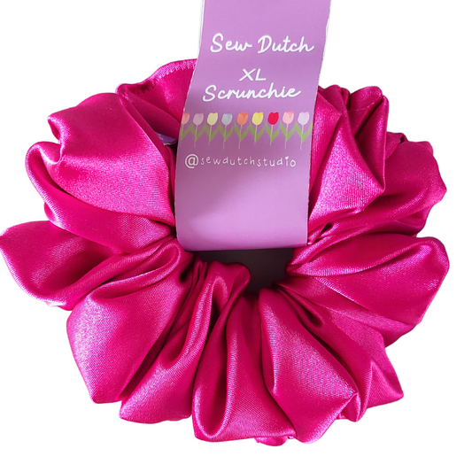 XL Satin Pink Scrunchie
