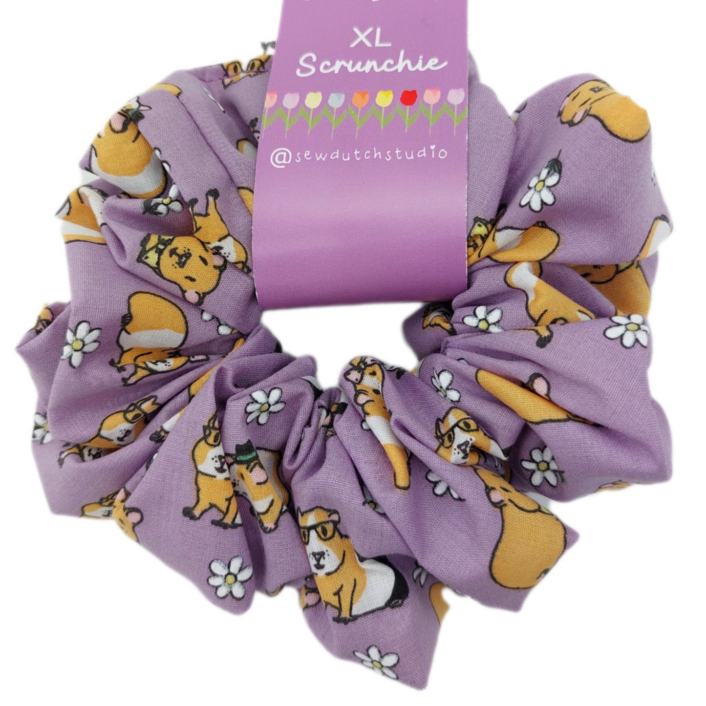 XL Purple Guinea Pig Scrunchie