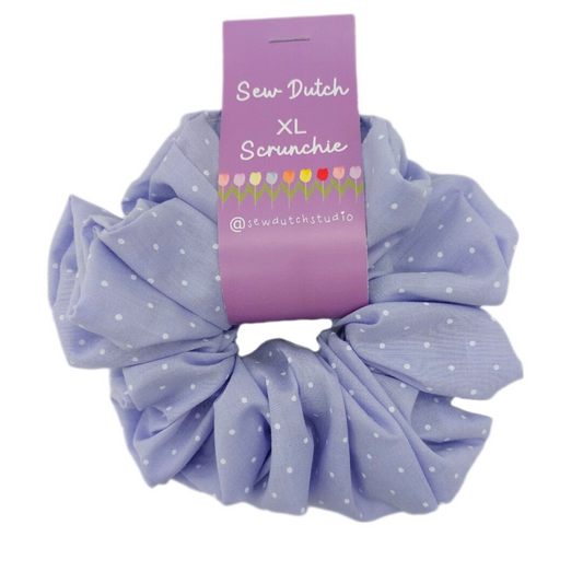 XL Mini Dots Lilac Scrunchie