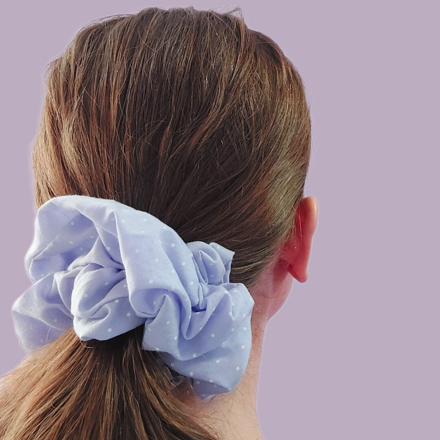 XL Mini Dots Lilac Scrunchie