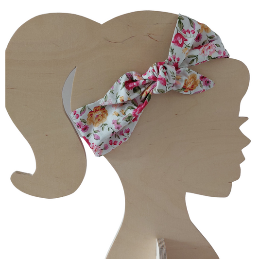Retro Knotted Headband Vintage Rose