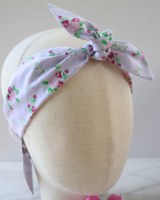 Retro Knotted Headband Rose