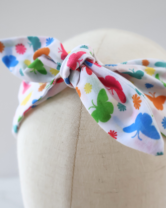 Retro Knotted Headband Butterfly