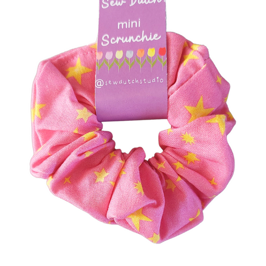 Mini scrunchie pink stars