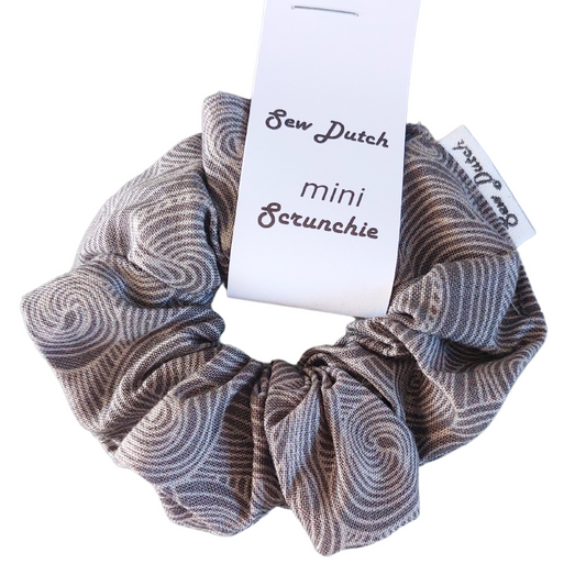 Mini scrunchie grey swirl