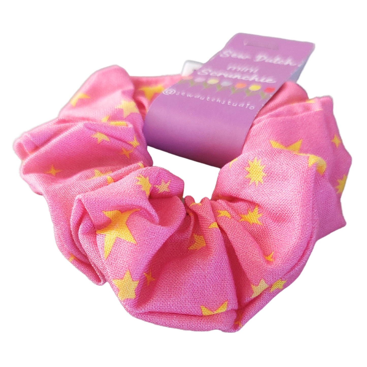 Mini scrunchie pink stars