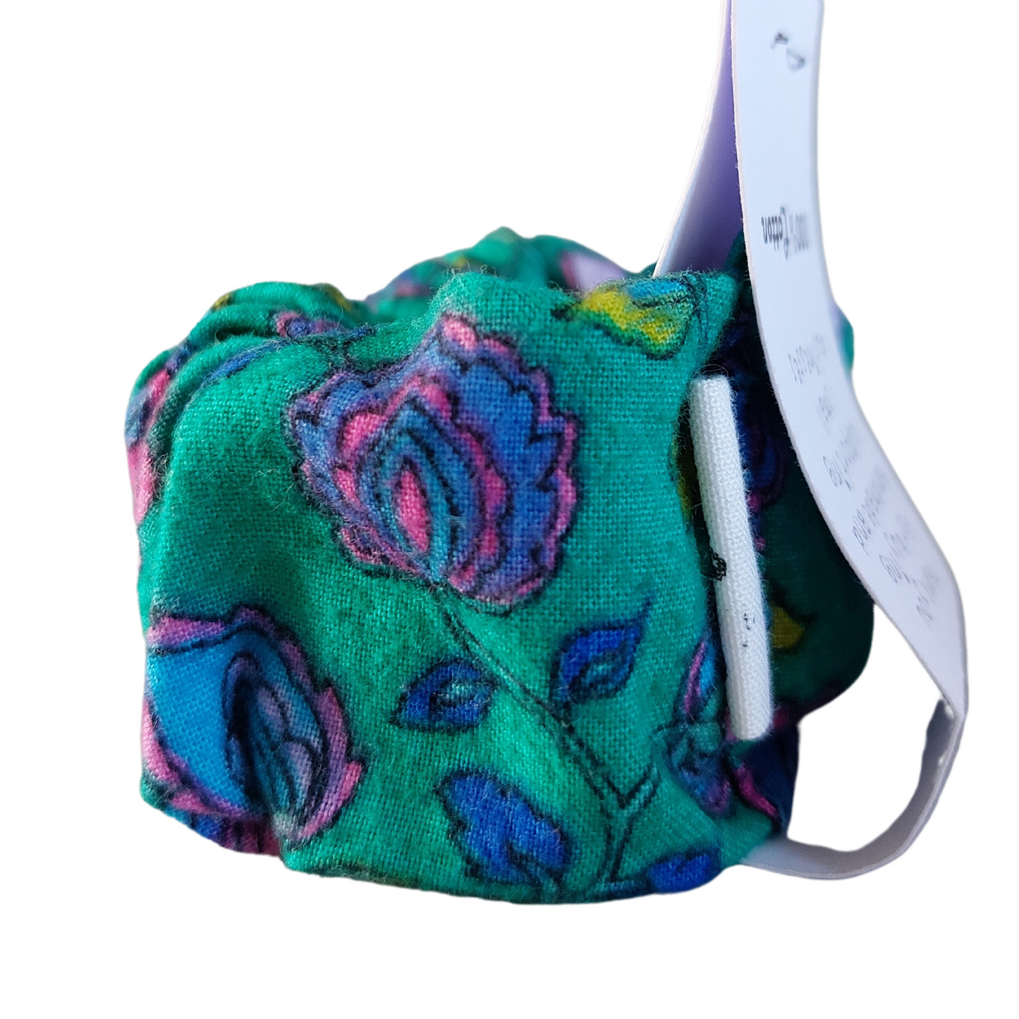 Wide elastic 90s green paisley