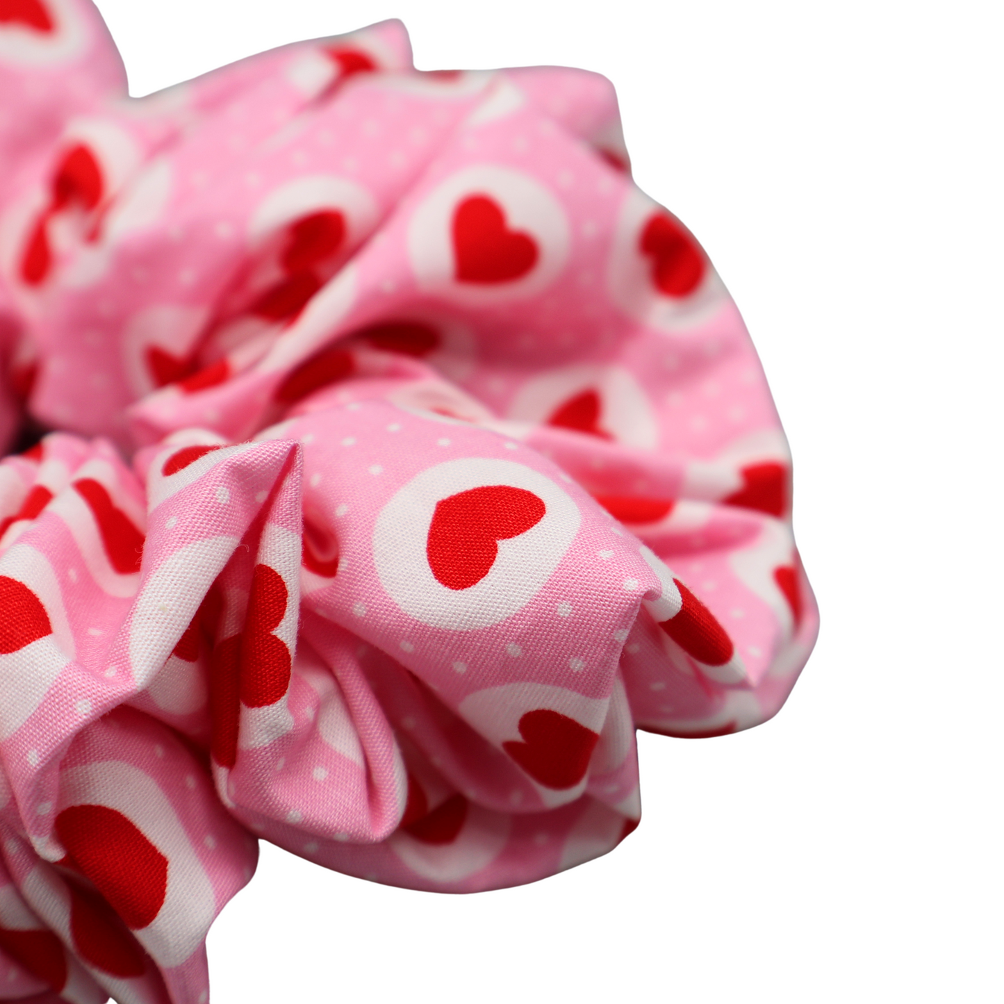 XL Pink Hearts Scrunchie