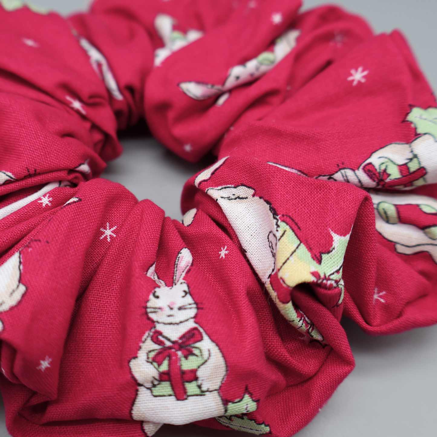 XL Xmas Bunnies Scrunchie