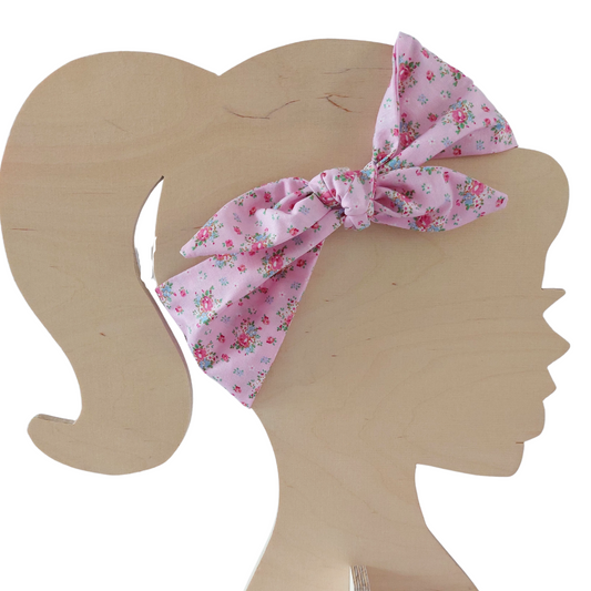 Retro Knotted Headband Pink Floral