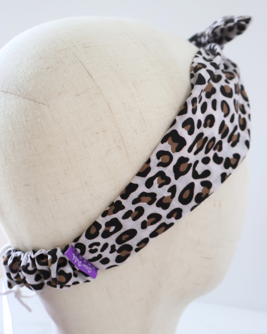 Retro Knotted Headband Leopard mini