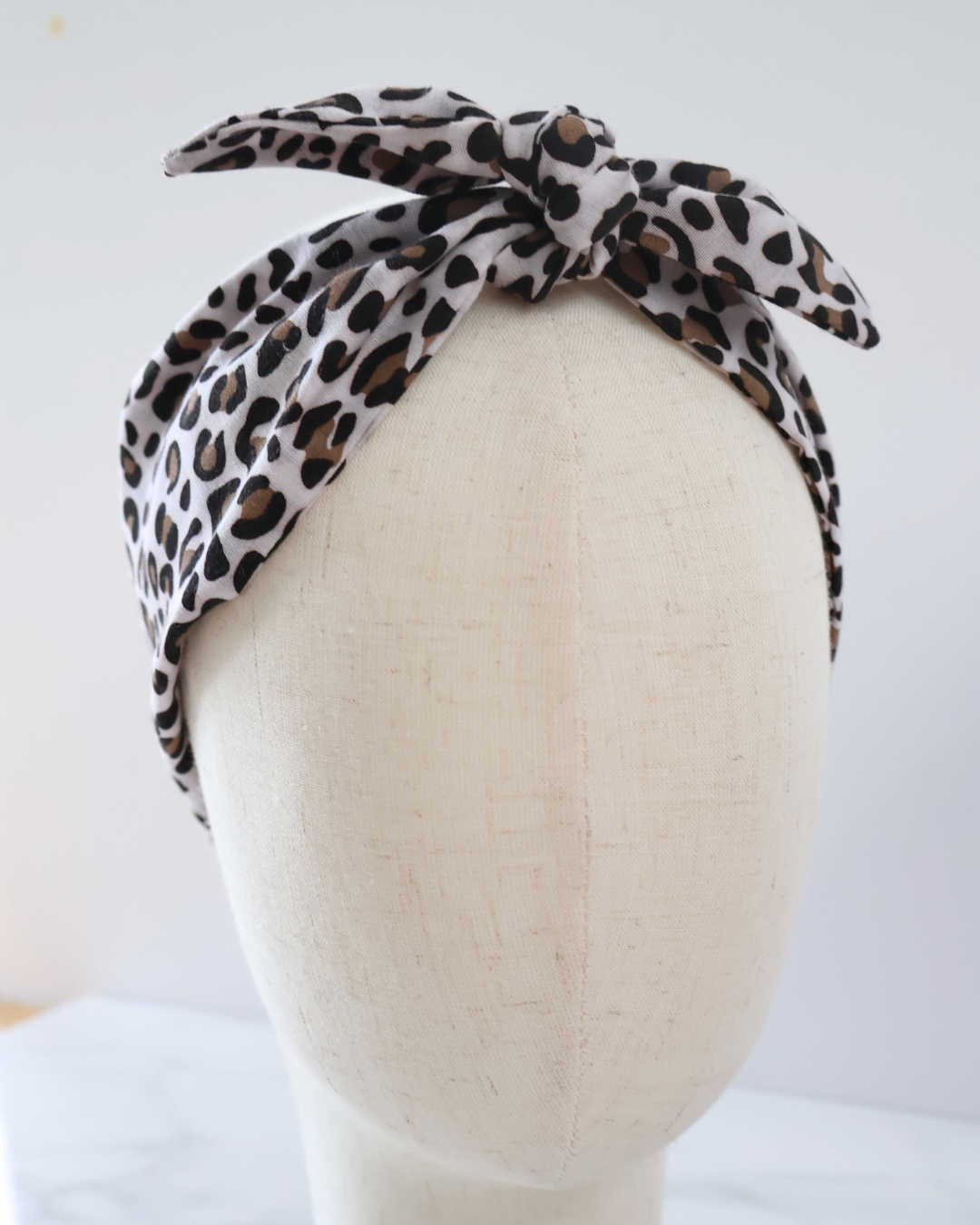 Retro Knotted Headband Leopard mini