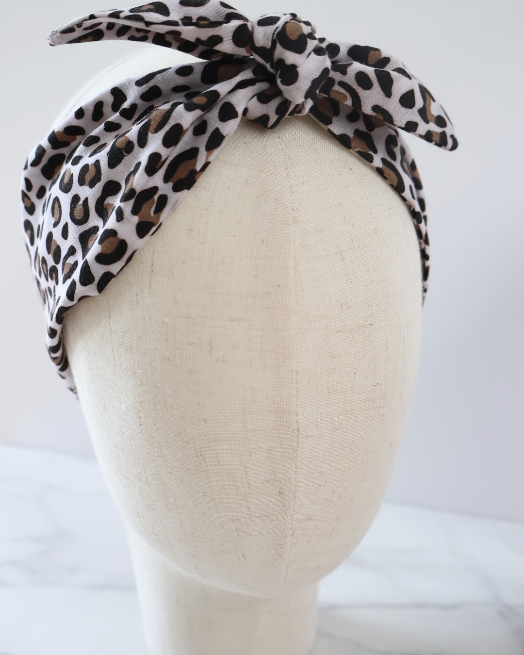 Retro Knotted Headband Leopard mini