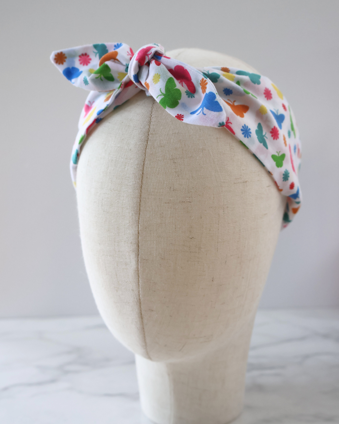 Retro Knotted Headband Butterfly
