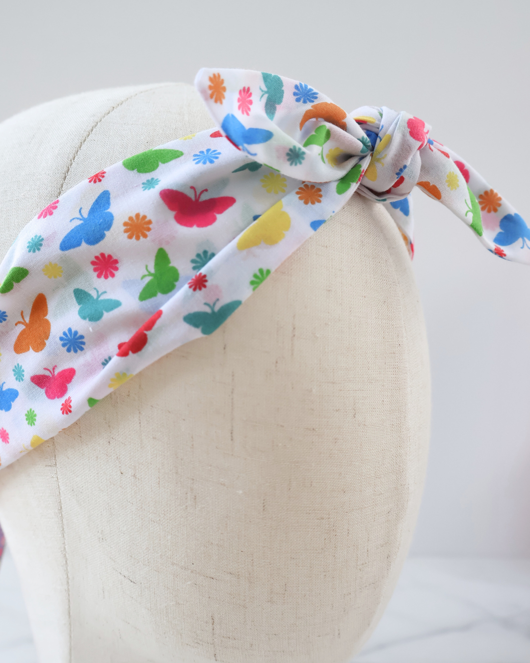Retro Knotted Headband Butterfly
