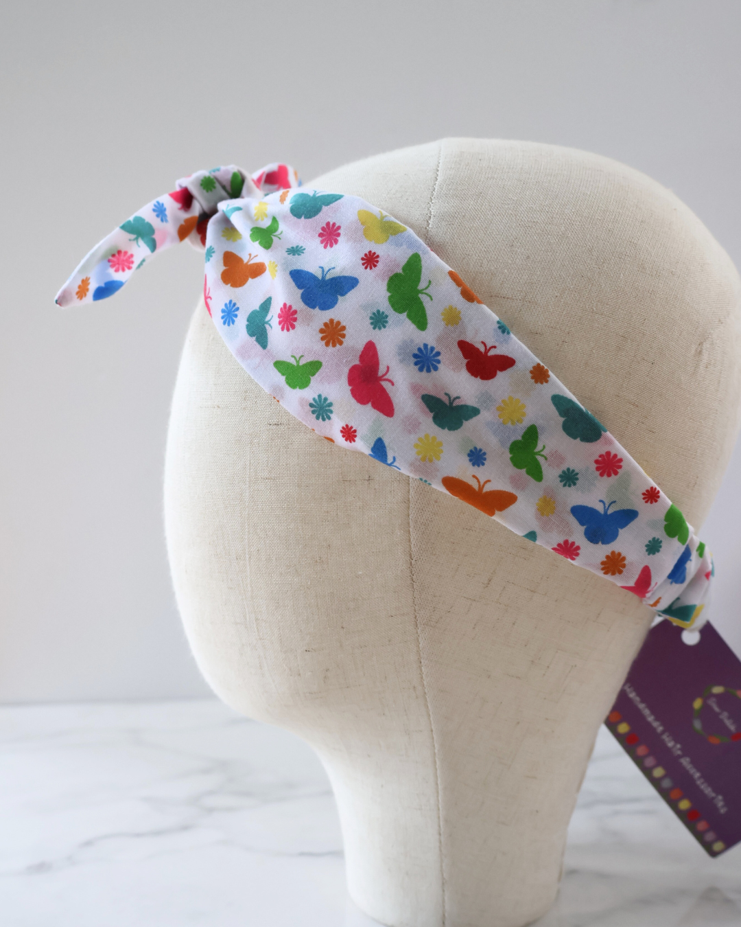 Retro Knotted Headband Butterfly