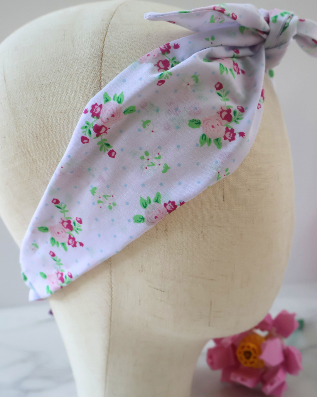 Retro Knotted Headband Rose