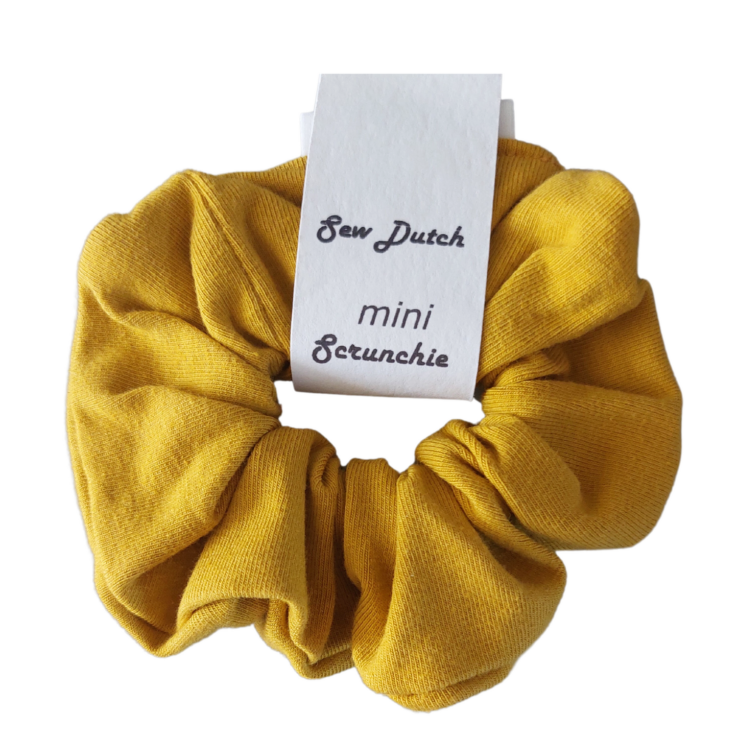 Mini scrunchie mustard jersey