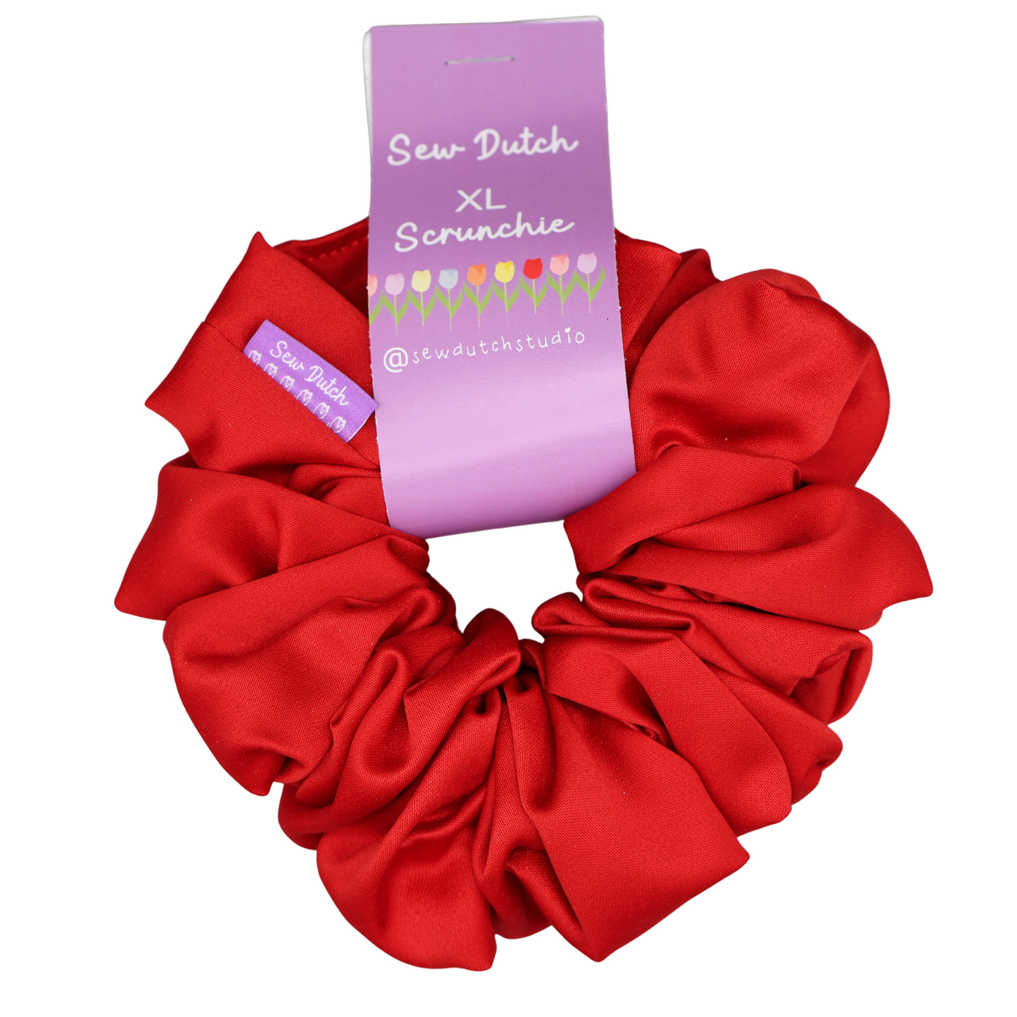 XL Satin Red Scrunchie