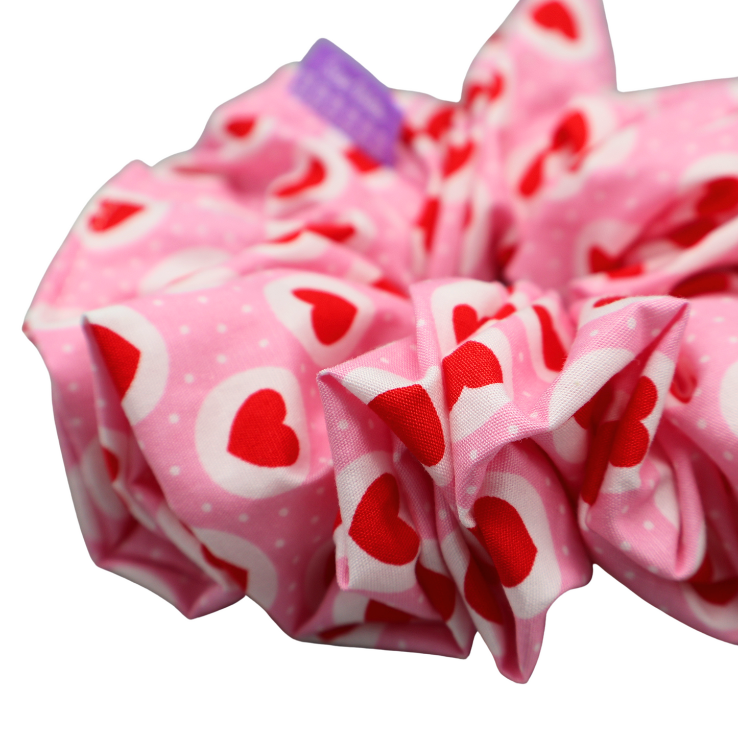 XL Pink Hearts Scrunchie