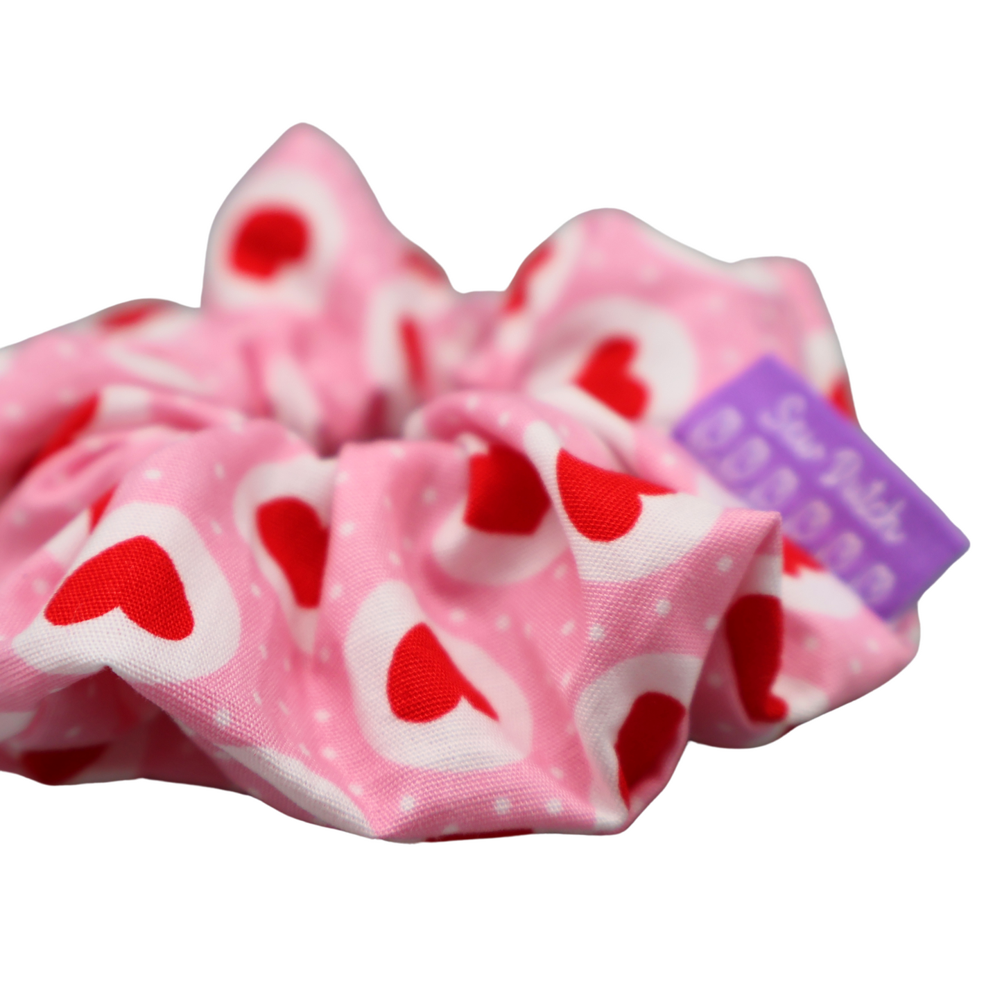 Mini Scrunchie Pink Hearts